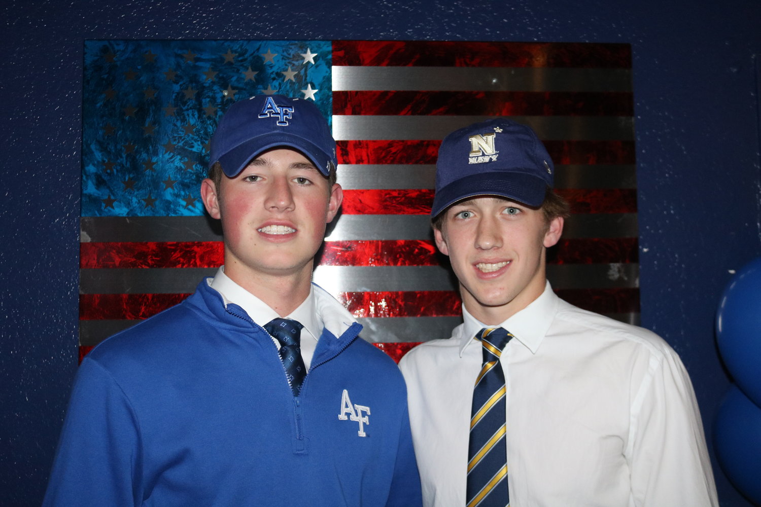 Ponte Vedra teammates Will Henne and Luke Pirris both signed to play FBS football during a celebration at Mr. Chubby’s Wings Dec. 15. Henne signed with Air Force and Pirris with Navy.